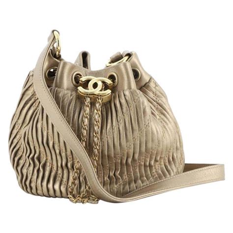 chanel coco pleats drawstring bag